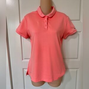 Nike dry fit Women's Coral Button Down golf shirt, size S